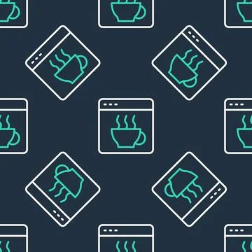 Line Software, web developer programming code icon isolated seamless pattern  Stock Illustration