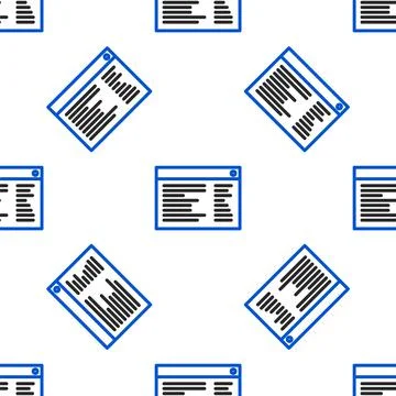 Line Software, web developer programming code icon isolated seamless pattern on Stock Illustration