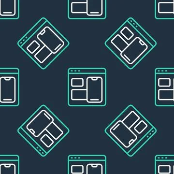 Line Software, web developer programming code icon isolated seamless patter.. 스톡 일러스트