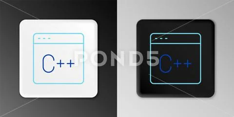 Line Software, web developer programming code icon isolated on grey backgro.. 库存插图