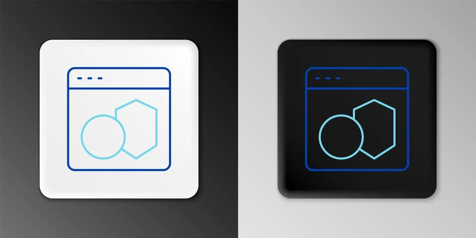 Line Software, web developer programming code icon isolated on grey backgro.. 库存插图