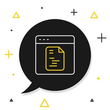 Line Software, web developer programming code icon isolated on white backgr.. 库存插图