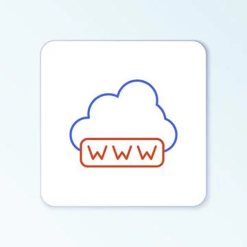 Line Software, web development, programming concept icon isolated on white Stock Illustration