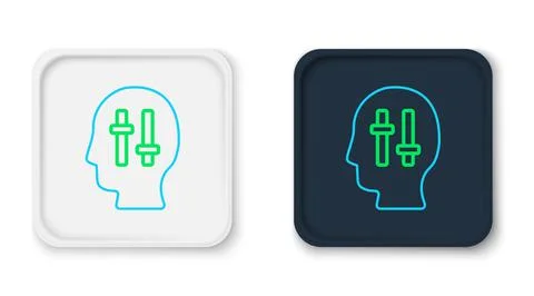 Line Solution to the problem in psychology icon isolated on white background Stock Illustration