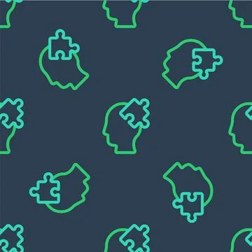 Line Solution to the problem in psychology icon isolated seamless pattern on Stock Illustration