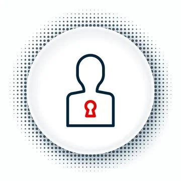 Line Solution to the problem in psychology icon isolated on white background Illustrazione stock