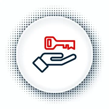 Line Solution to the problem in psychology icon isolated on white background Illustrazione stock