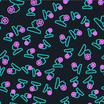 Line Solution to the problem in psychology icon isolated seamless pattern on 스톡 일러스트