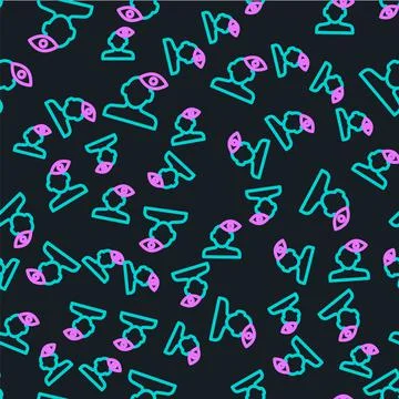 Line Solution to the problem in psychology icon isolated seamless pattern on Stockillustratie