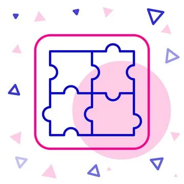 Line Solution to the problem in psychology icon isolated on white background Illustrazione stock