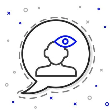 Line Solution to the problem in psychology icon isolated on white background Stock Illustration