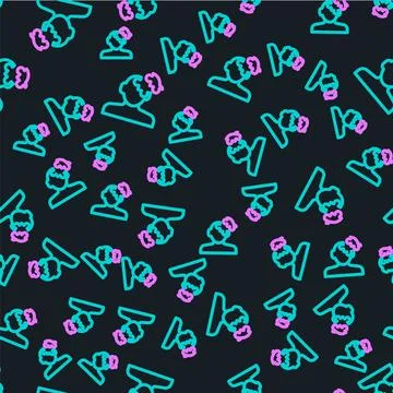 Line Solution to the problem in psychology icon isolated seamless pattern on Illustrazione stock