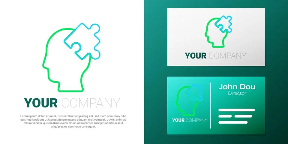 Line Solution to the problem in psychology icon isolated on white background. Stock Illustration