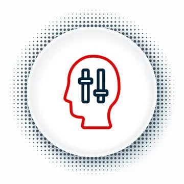 Line Solution to the problem in psychology icon isolated on white background. Stock Illustration