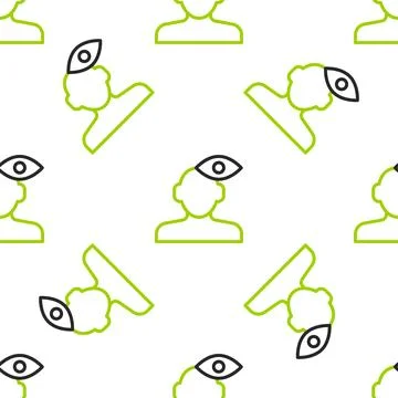 Line Solution to the problem in psychology icon isolated seamless pattern o.. Stock Illustration