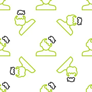 Line Solution to the problem in psychology icon isolated seamless pattern o.. イラスト素材