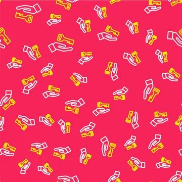 Line Solution to the problem in psychology icon isolated seamless pattern o.. 스톡 일러스트