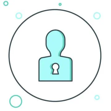 Line Solution to the problem in psychology icon isolated on white backgroun.. Stock Illustration
