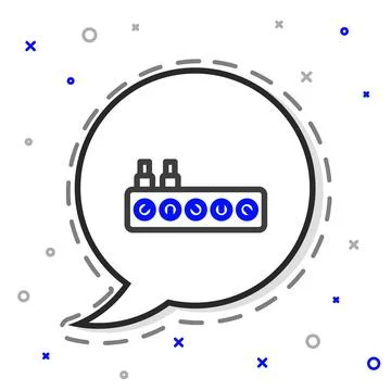 Line Sound mixer controller icon isolated on white background. Dj equipment.. Stock Illustration