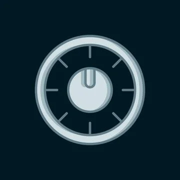 Line Sound mixer controller icon isolated on black background. Dj equipment.. Stock Illustration