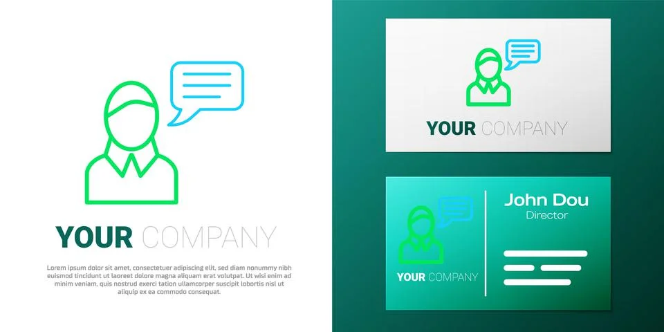 Line Speech bubble chat icon isolated on white background. Message icon Stock Illustration