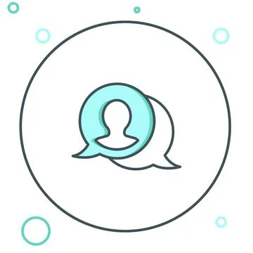 Line Speech bubble chat icon isolated on white background. Message icon. Co.. Stock Illustration