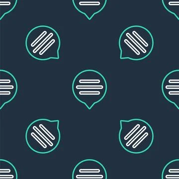 Line Speech bubble chat icon isolated seamless pattern on black background... 스톡 일러스트
