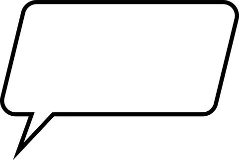 Line Speech Bubble. Talk bubble. Speak bubble text, chatting box, Empty mes.. Stock Illustration