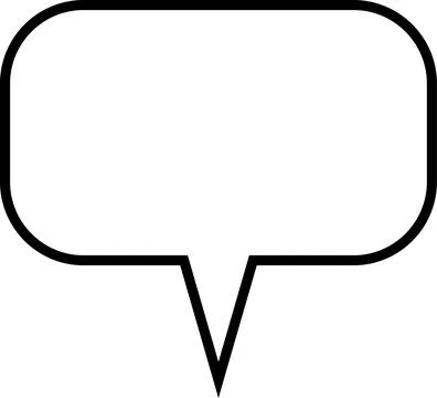 Line Speech Bubble. Talk bubble. Speak bubble text, chatting box, Empty mes.. Illustrazione stock