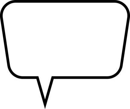 Line Speech Bubble. Talk bubble. Speak bubble text, chatting box, Empty mes.. Stock Illustration