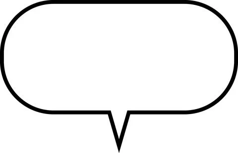 Line Speech Bubble. Talk bubble. Speak bubble text, chatting box, Empty mes.. Stock Illustration