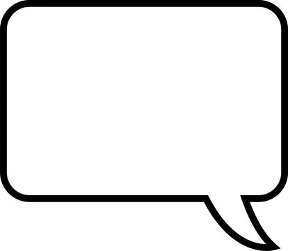 Line Speech Bubble. Talk bubble. Speak bubble text, chatting box, Empty mes.. Stock Illustration