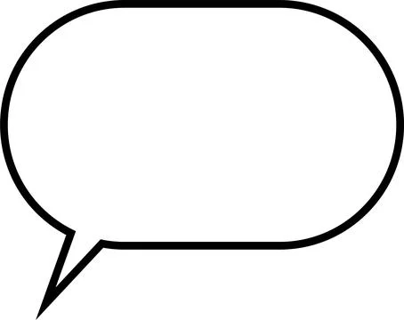 Line Speech Bubble. Talk bubble. Speak bubble text, chatting box, Empty mes.. Illustrazione stock
