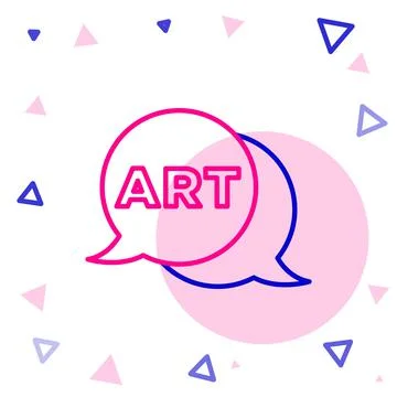 Line Speech bubble with text art icon isolated on white background. Message icon Stock Illustration