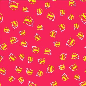 Line Speech bubble with text Help icon isolated seamless pattern on red Illustrazione stock