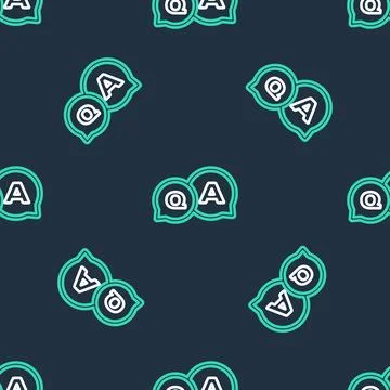 Line Speech bubbles with Question and Answer icon isolated seamless pattern on Stock Illustration
