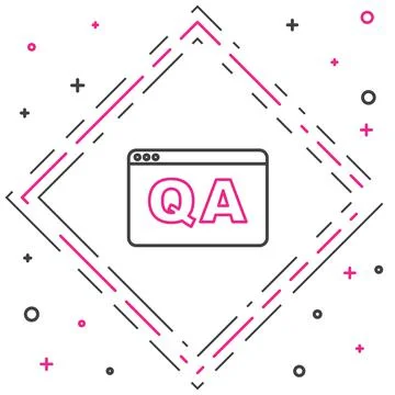 Line Speech bubbles with Question and Answer icon isolated on white background Stock Illustration