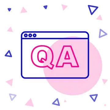 Line Speech bubbles with Question and Answer icon isolated on white background Stock Illustration