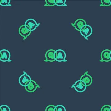 Line Speech bubbles with Question and Answer icon isolated seamless pattern on Stock Illustration