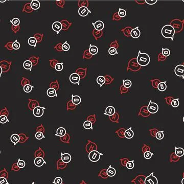 Line Speech bubbles with Question and Answer icon isolated seamless pattern on 스톡 일러스트