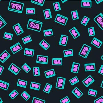 Line Speech bubbles with Question and Answer icon isolated seamless pattern on Illustrazione stock