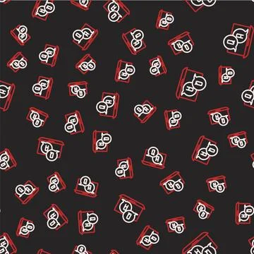 Line Speech bubbles with Question and Answer icon isolated seamless pattern.. Illustrazione stock