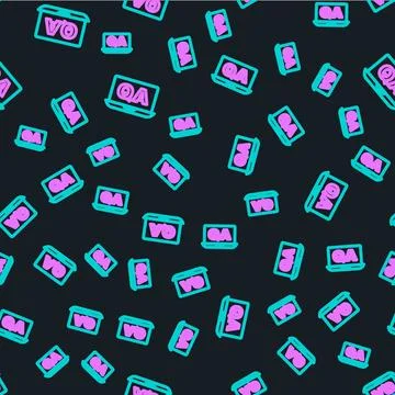 Line Speech bubbles with Question and Answer icon isolated seamless pattern.. 스톡 일러스트