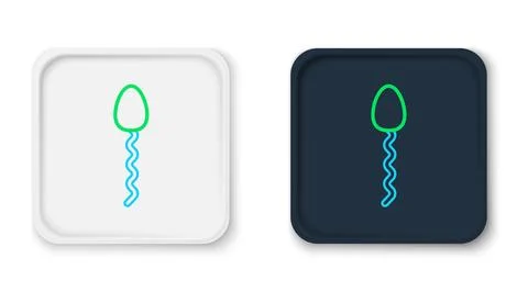Line Sperm icon isolated on white background. Colorful outline concept. Vecto Stock Illustration