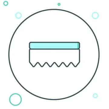 Line Sponge icon isolated on white background. Wisp of bast for washing dis.. Stock Illustration