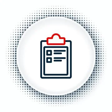 Line Sport training program or fitness plan icon isolated on white background 스톡 일러스트