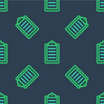 Line Sport training program or fitness plan icon isolated seamless pattern on Stockillustratie