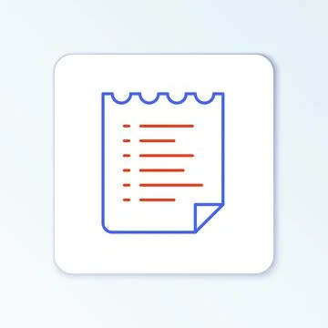 Line Sport training program or fitness plan icon isolated on white background Stock Illustration