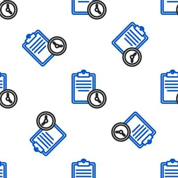 Line Sport training program or fitness plan icon isolated seamless pattern on 스톡 일러스트