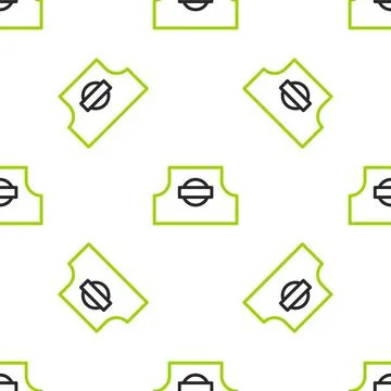 Line Spray can nozzle cap icon isolated seamless pattern on white backgroun.. Stock Illustration